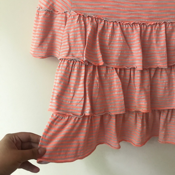[Anthropologie Postmark Postage Stamp Ruffle Shirt - Picture 4 of 5